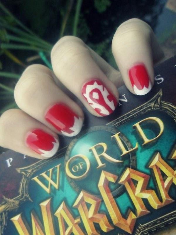 uñas de chica gamer warcraft