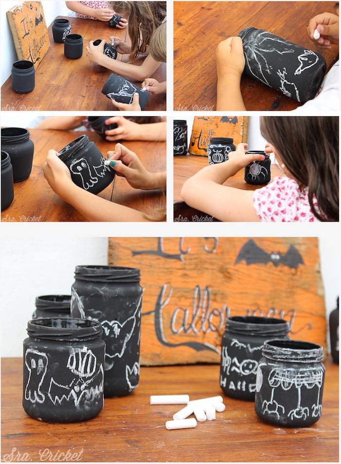 manualidad-de-halloween-tarros de tiza