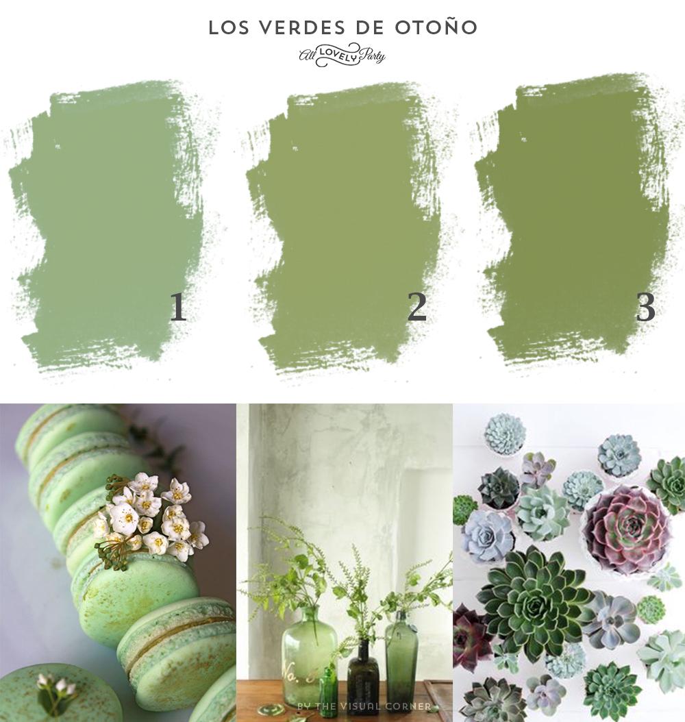 Moodboard verdes de otoño por The Visual Corner