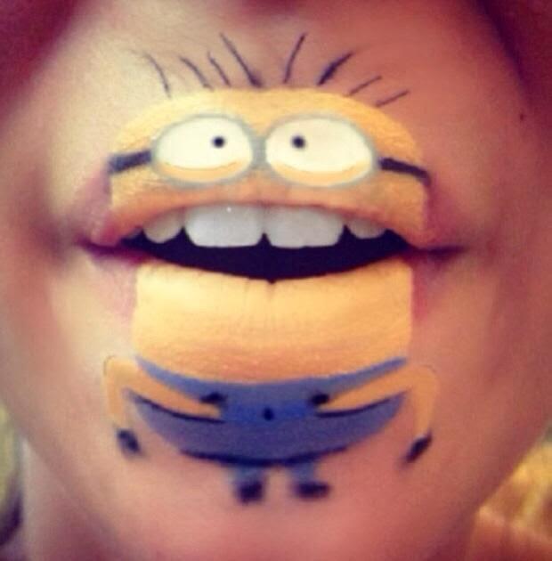 Minions maquillaje de labios