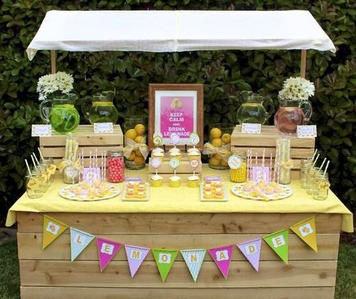 puesto de limonada boda original