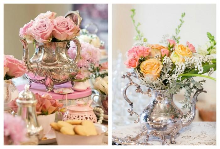 decorar boda con teteras