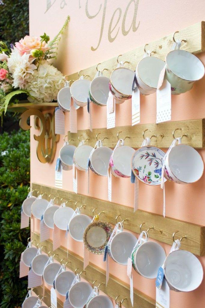 decorar tu boda con porcelana tazas seating