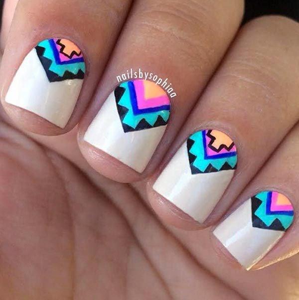 figuras para uñas geometricas con colores