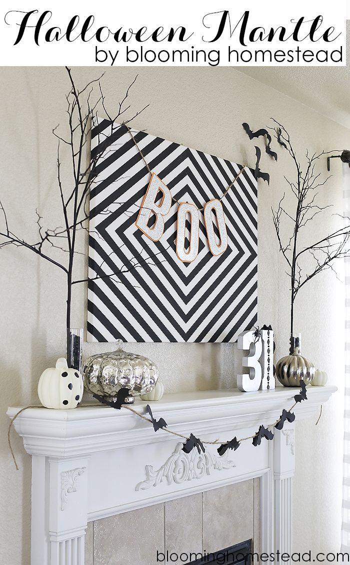 decoración para Halloween - decorar en blanco y negro