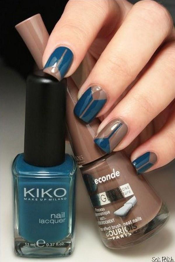 diseño de uñas con figuras geometricas