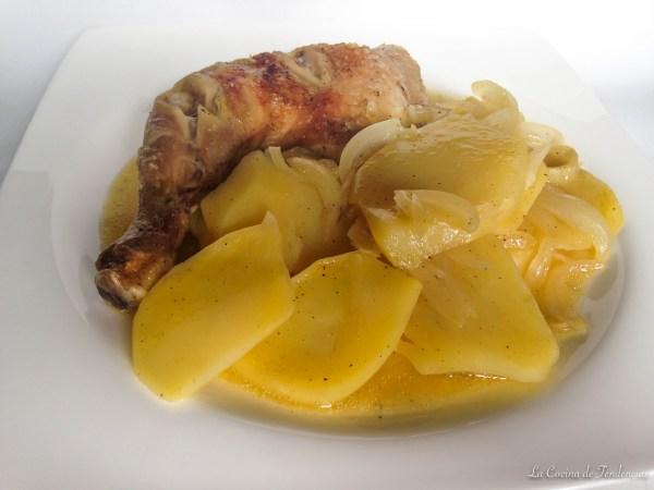 Pollo asado en el microondas