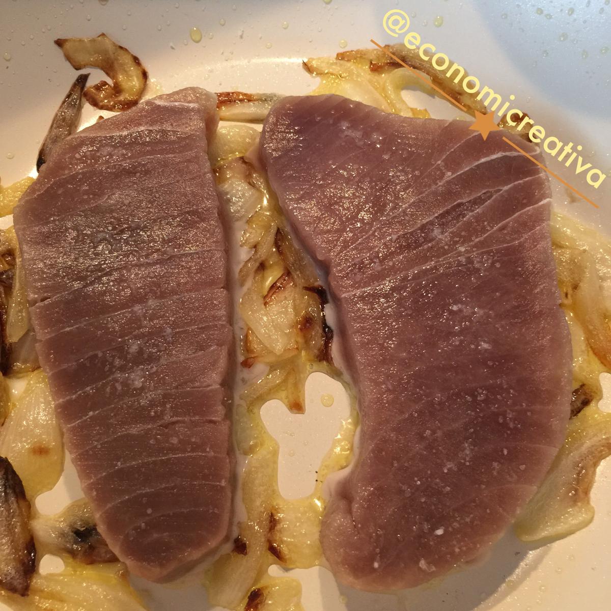 Atún encebollado - Preparación