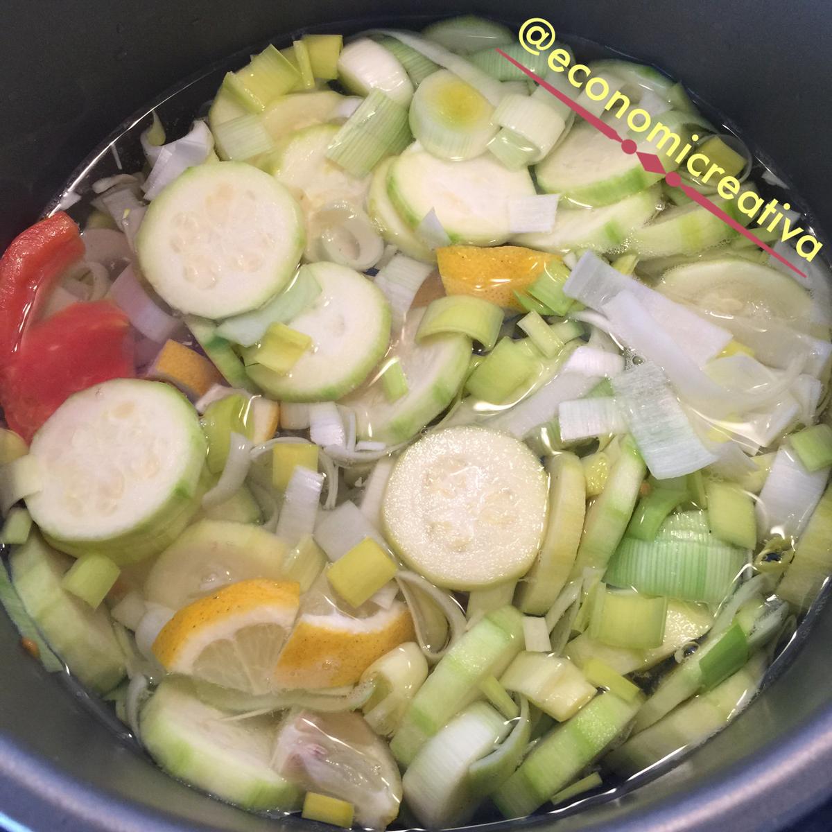 Crema fría de calabacín y limón - Preparación