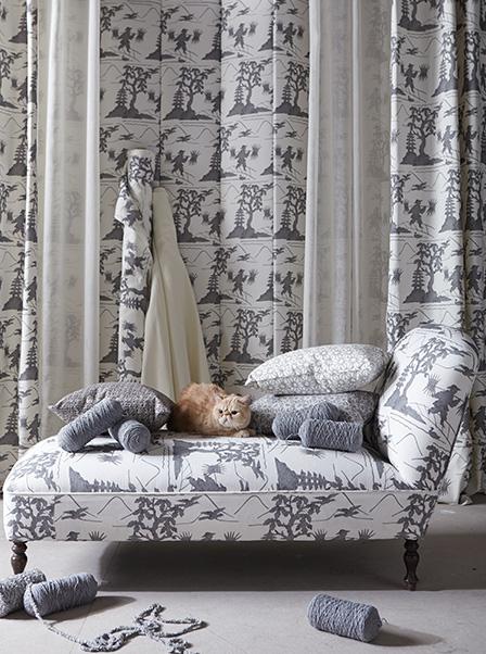 Colección Maca, tejido toile de jouy renovado