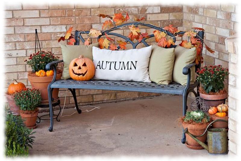 #DecoraciónHalloween de un porche.