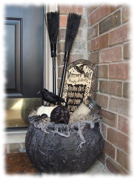 #DecoraciónHalloween de un porche.