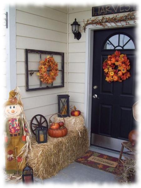 #DecoraciónHalloween de un porche.