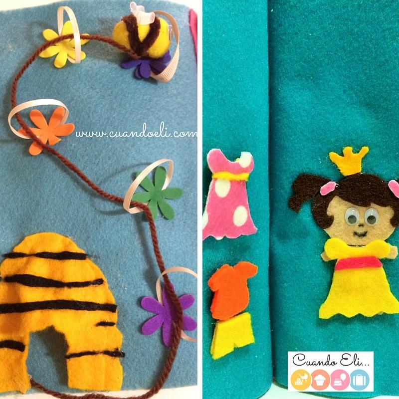 Páginas Quiet Book Abeja y Vestidor