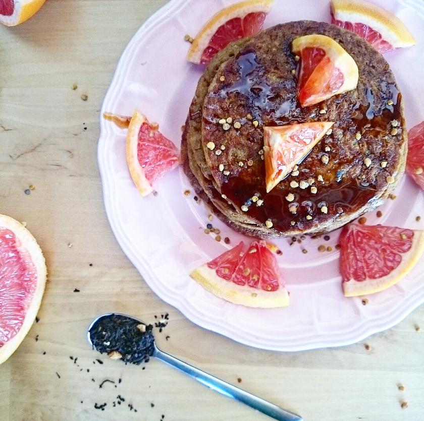 tortitas de té rojo y pomelo