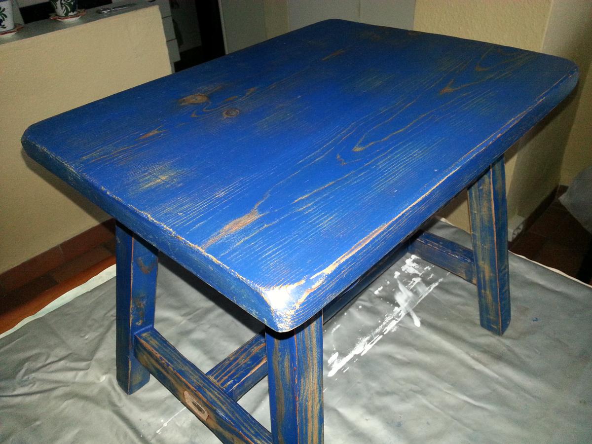 Restauración taburete de madera