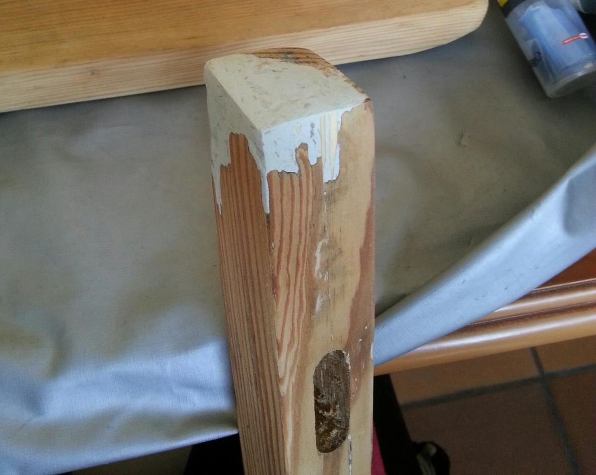 Restauración taburete de madera