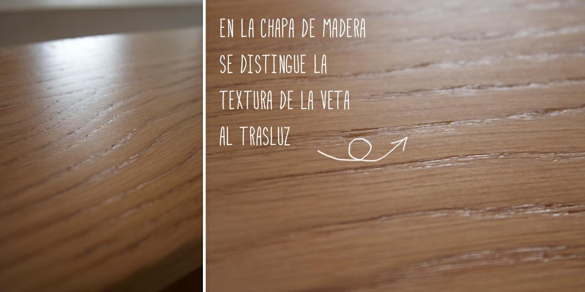 como distinguir chapa de madera de melamina