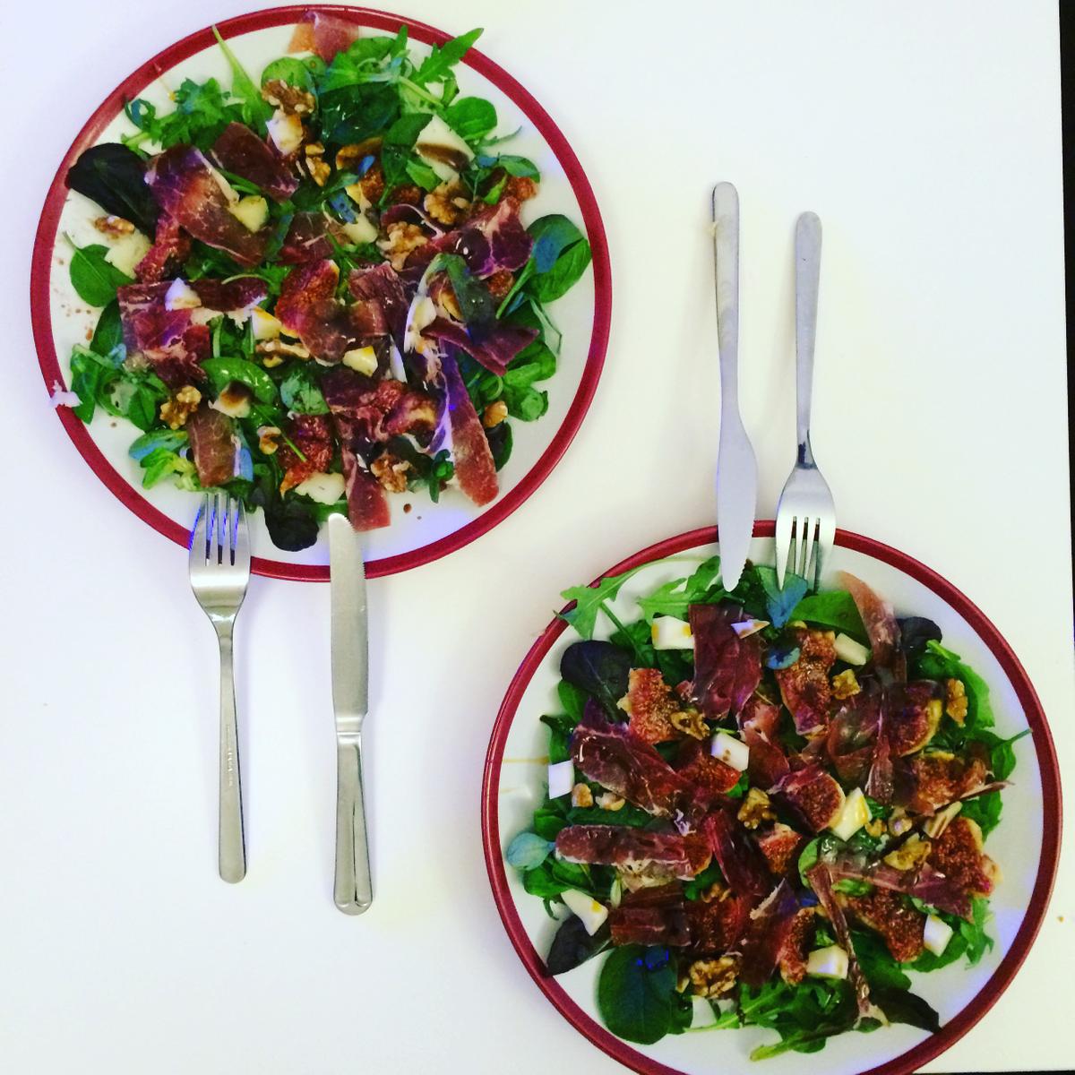 Ensalada de higos y jamón ibérico