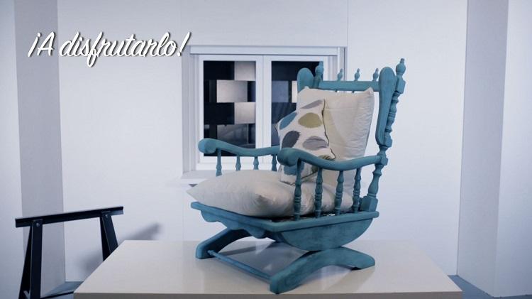 pintar una mecedora con chalk paint spray 13