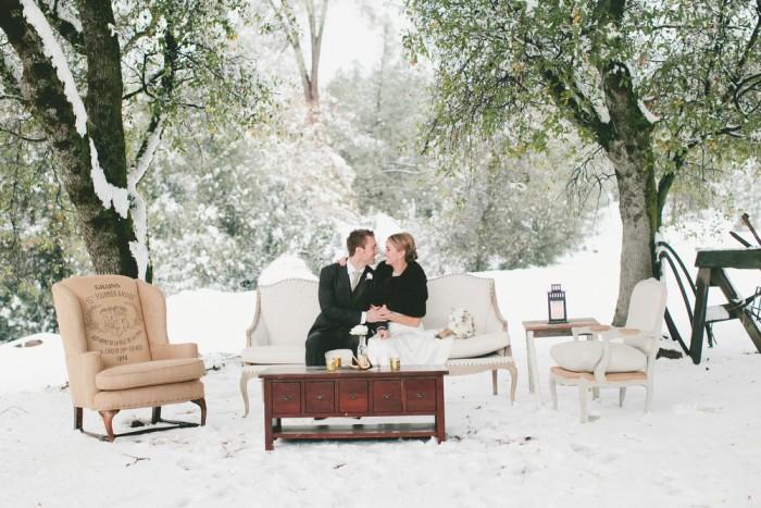 Boda en la Nieve sofa vintage
