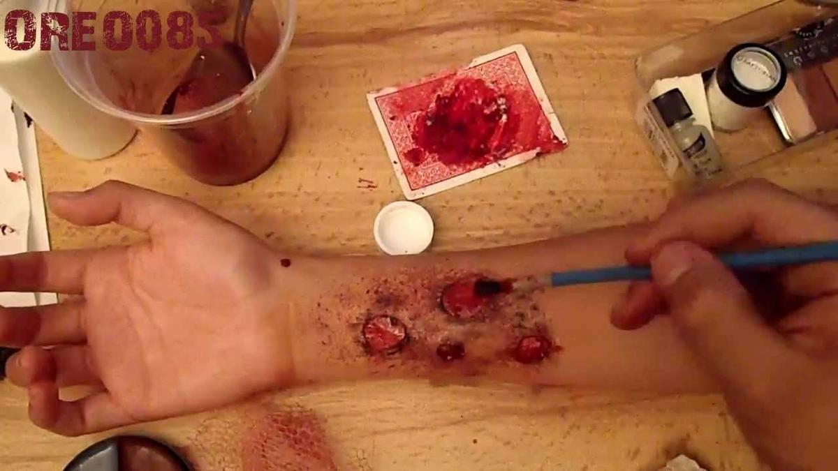 Simular quemaduras para Halloween