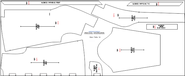Descarga gratis los moldes del chaquetón con forro de cuello smoking y vestido básico clásico para mujeres Listos para Cortar 