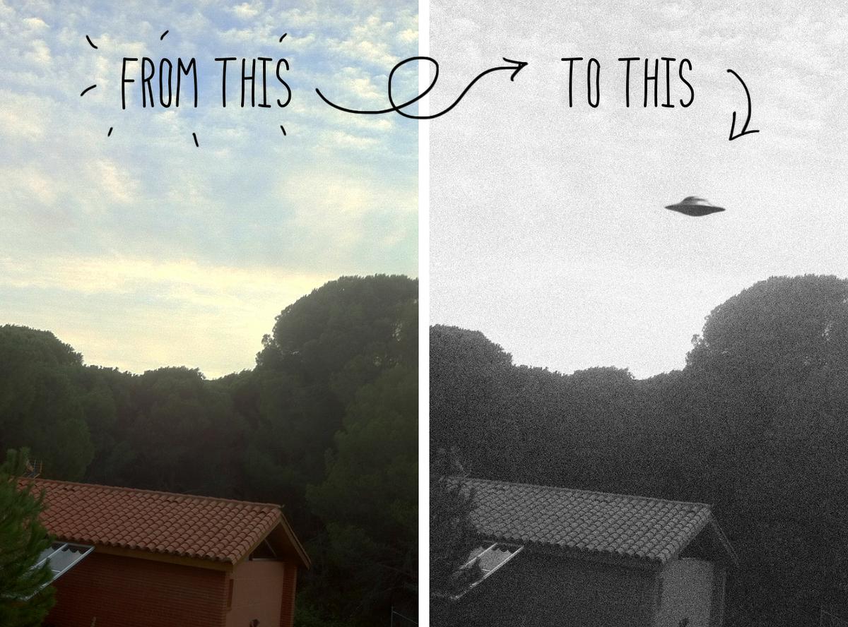 Make your own UFO photo