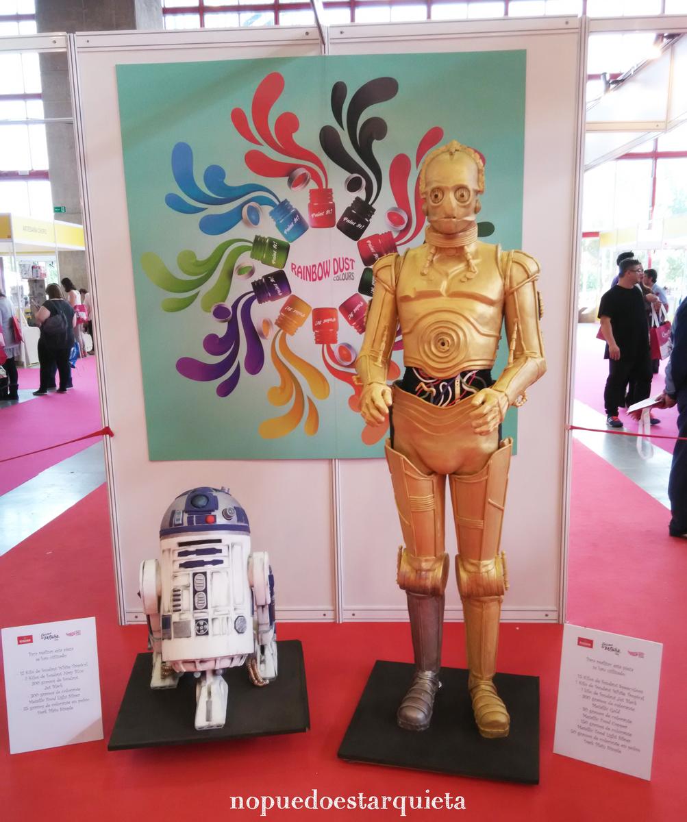 Creativa Madrid fondant tartas R2D2 y C3PO