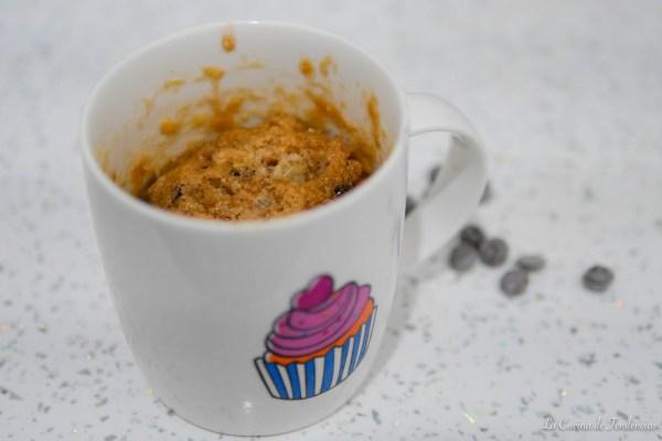 mug cake de pepitas de chocolate