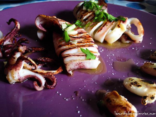 calamar con salsa verde