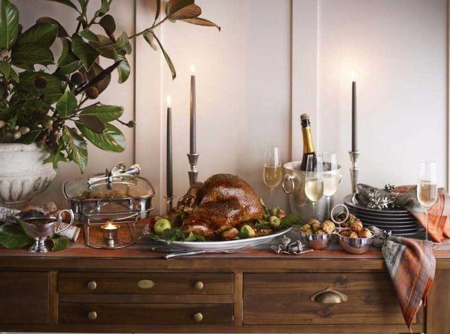 cena sobre mueble presentación bonita