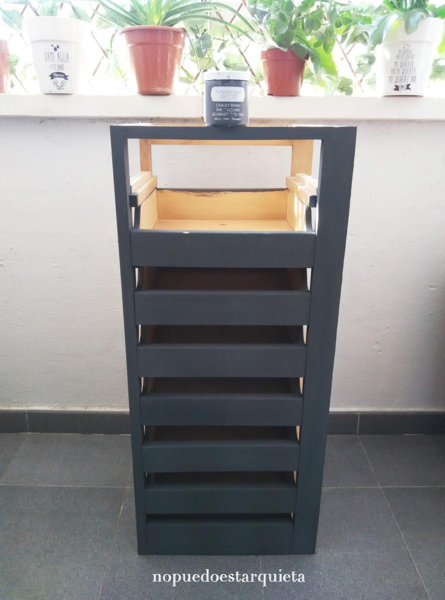 Mueble cajonera recuperado con chalk paint, Americana decor. Pintura a la tiza. Diy.