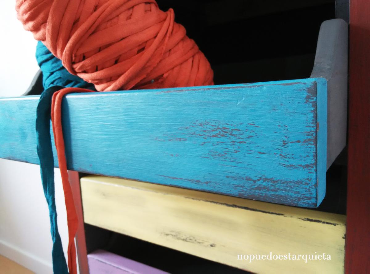 Mueble cajonera recuperado con chalk paint, Americana decor. Pintura a la tiza. Diy.