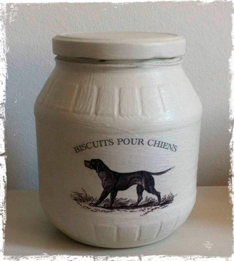 Treat jar for our doggie | Vintage Dog Image | Via www.sweethings.net