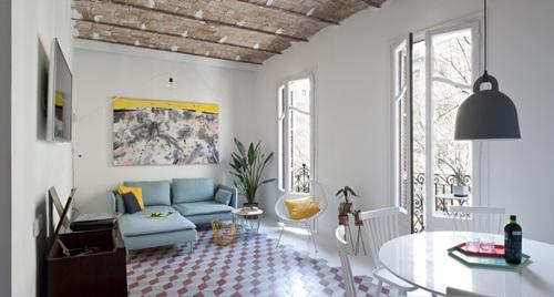 Casas con encanto reforma fuera tabiques de un piso en Barcelona 1