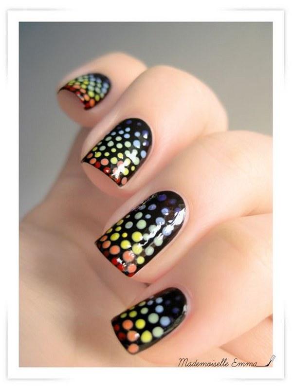 uñas largas con puntos