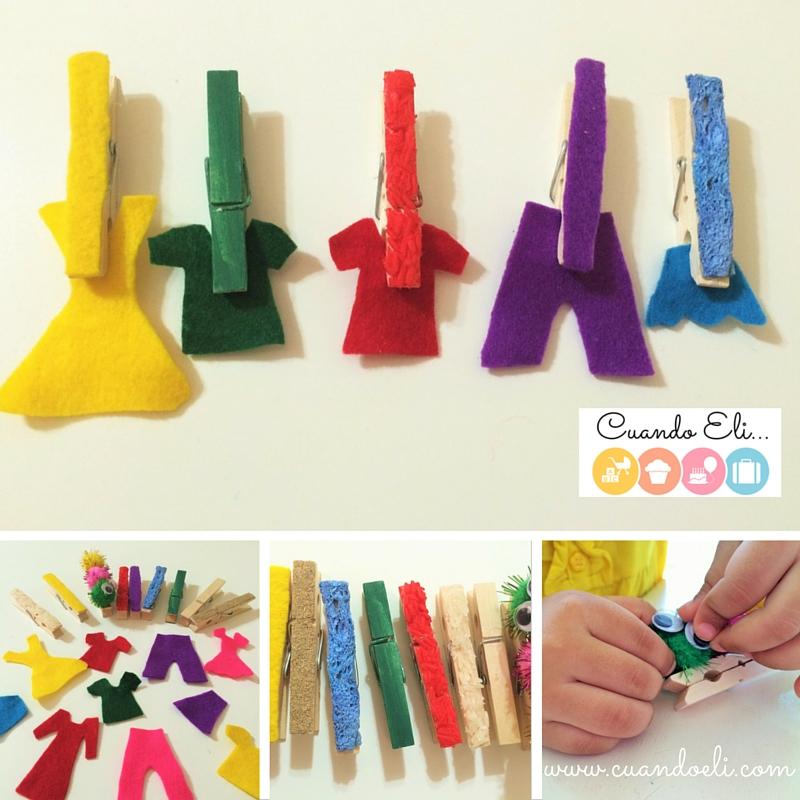 Pinzas de Madera con Texturas 