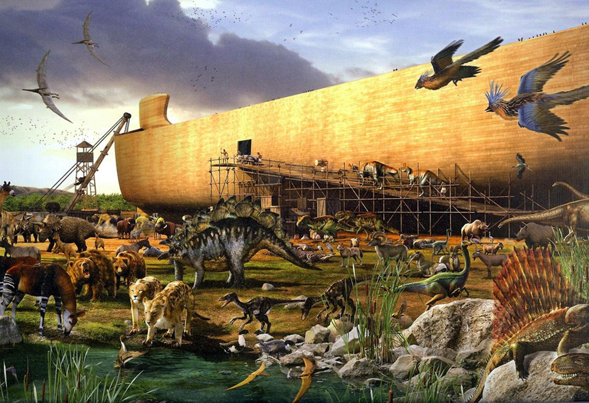 Los animales llegan al arca