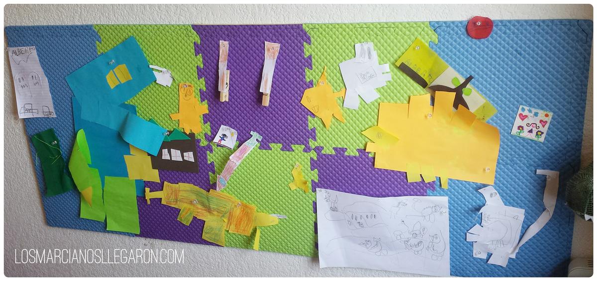 pizarra de pared con foami