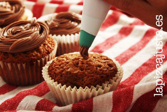 cupcakes de brownie con el frozing