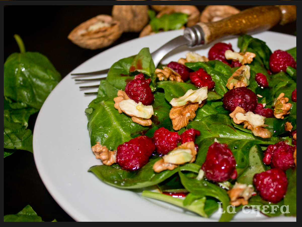 ENSALADA ESPINACAS, FRAMBUESAS Y NUECES2