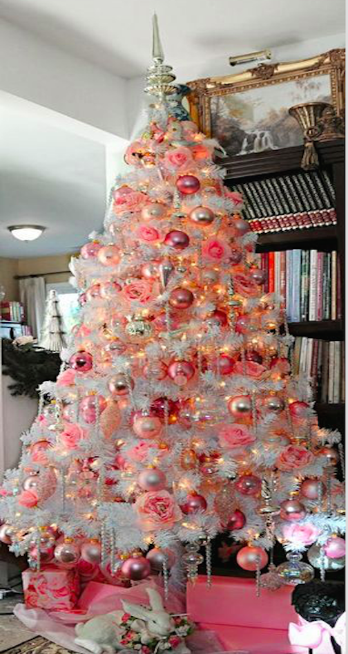 arbol de navidad rosado