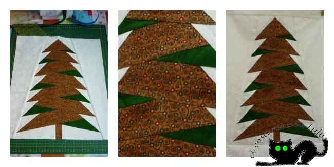 Un pequeño collage con el tapiz del árbol