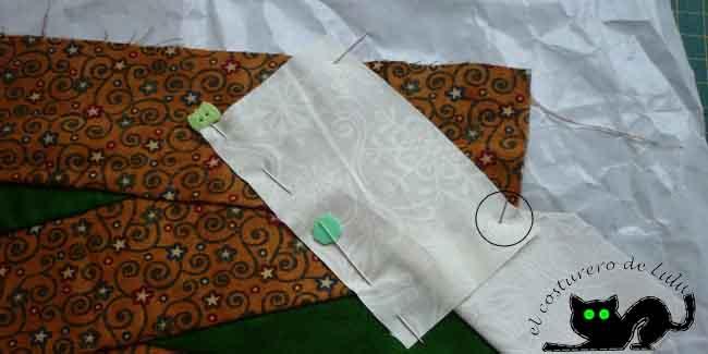 Pongo los alfileres en los extremos