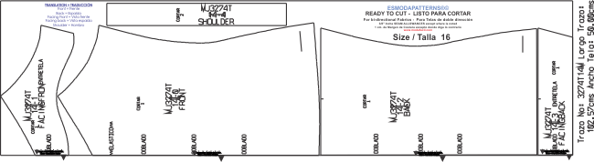 Descarga gratis los moldes del conjunto de pijama juvenil de saco tipo torera, top y pantalón 