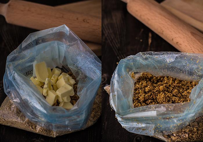 paso a paso galletas, mantequilla para base de tarta