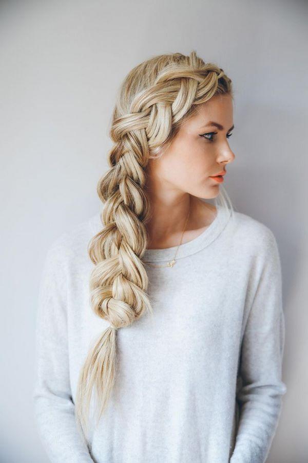 trenza con extensiones para cabello
