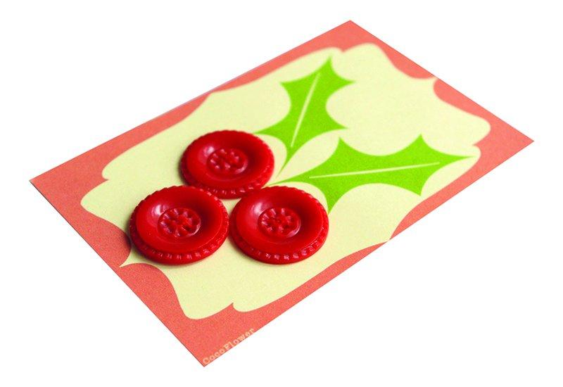 decorar postales de Navidad DaWanda botones