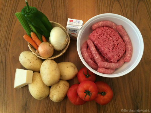 Ingredientes para el Shepherds Pie